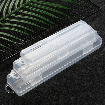 1Pcs Eyebrow Pencil Tableware Chopsticks Makeup Brush Storage Box Transparent Portable Plastic Box Organizer Multifunctional
