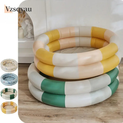 Ins Baby Inflatable Swimming Toys Outdoor Paddling Pool Infant Pool Round Children Swim Room Bath Pool Swimming Ring Gifts bébé