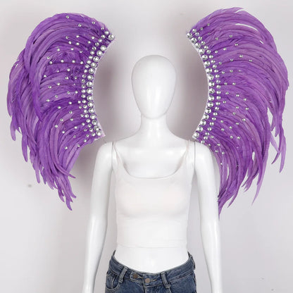 Halloween Carnival Feather Samba Costume Party Bar Performance Role Playing Props Makeup Dance Feather Wings Parade