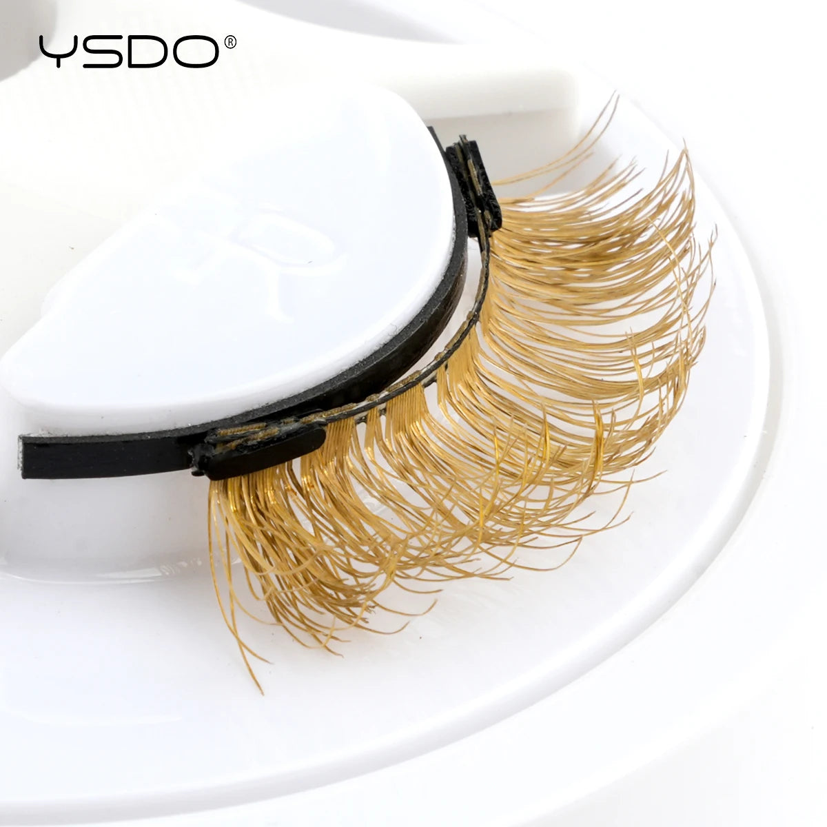YSDO Colored Magnetic Eyelashes Natural Faux 3D Mink Lashes Reusable Makeup Party Cosplay Shiny Colorful Magnet False Lashes