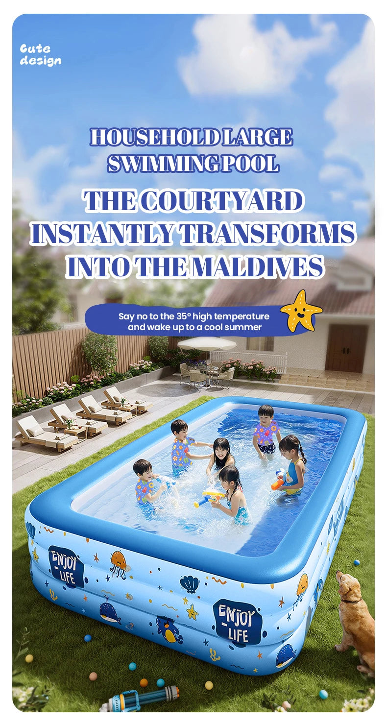 Inflatable Swimming Pool Large Size Indoor Outdoor Folding Pool Family Adult Baby Party Removable Swimming Pools for Children
