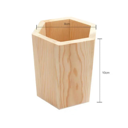 Wooden stationery storage box for pens, pencil cases, office pen holders, makeup brush containers, stationery supplies,