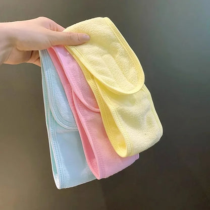 Fashion Women Wide Hairband Adjustable Makeup Wash Face Toweling Hair Wrap Headbands Face Washing Yoga Hair Make Up Accessories