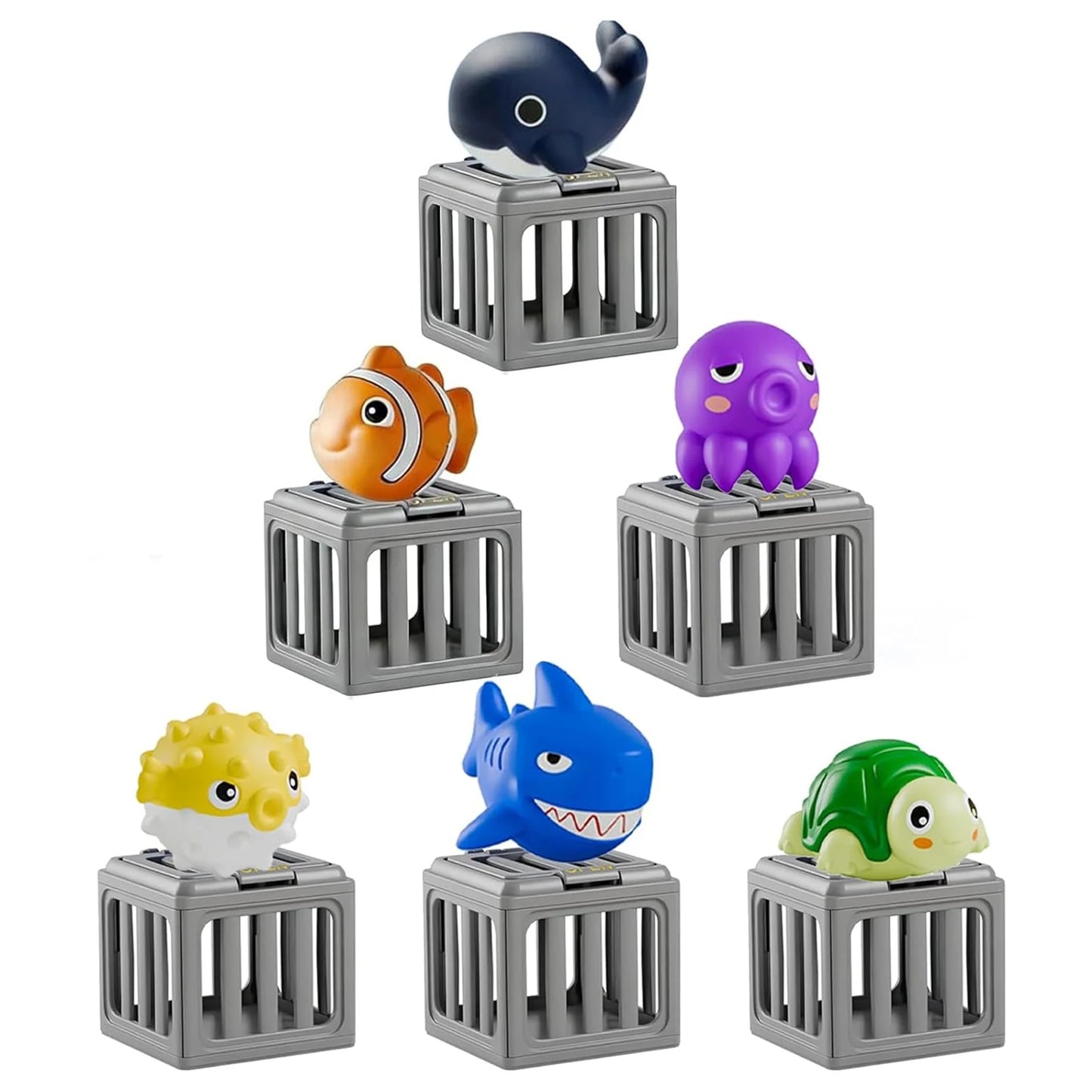 Kids Pool Diving Toys with Fish Box Floating Animals Water Swimming Dive Pool Game for Boys Girls Fun Outdoor Beach Party Gifts