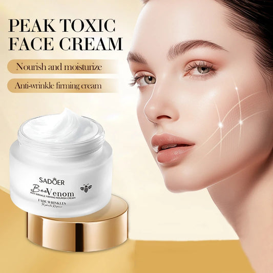 New Bee Venom Anti-aging Face Cream Fade Wrinkle Firming Lifting Facial Cream Forehead Wrinkle Removal Moisturizing Skincare 50g