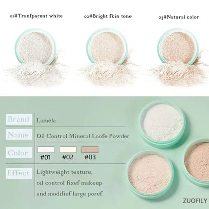Smooth Finish Loose Powder Light and Transparent Makeup Setting Powder Oil Control Long-lasting Matte Effect Makeup Powder