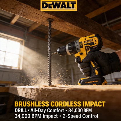 Dewalt DCD796 Cordless Brushless Impact Drill Brushless Drill Multifunctional Rechargeable Portable 20V Battery Power Tools