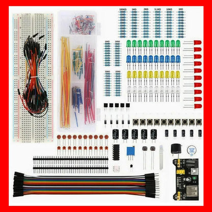 Electronic Components Electrolytic Capacitor Resistor, LED 830 Hole Breadboard Kit, UNO R Component Pack, Beginner Start
