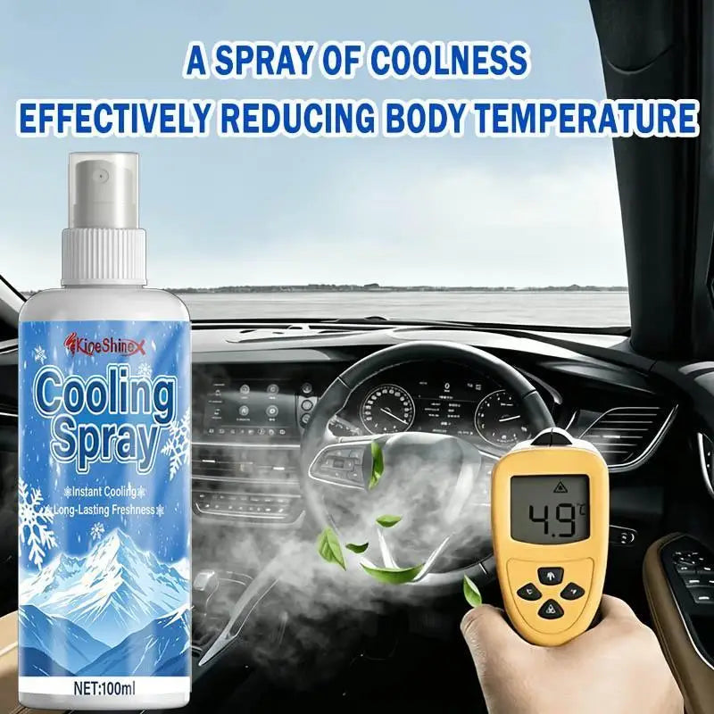 50/100ml Portable Instant Car Cooling Spray Fast Temperature Reduction Long Lasting Freshness For Hot Summer Car Interior Use