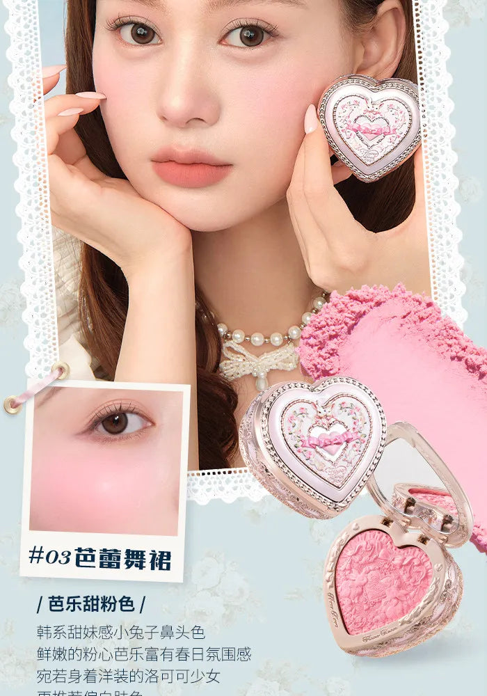 Flower Know Bunny Garde Series Blushes Cream Smooth Long-lasting All-Day Face Enhancing Makeup Blush Cream For Cheek