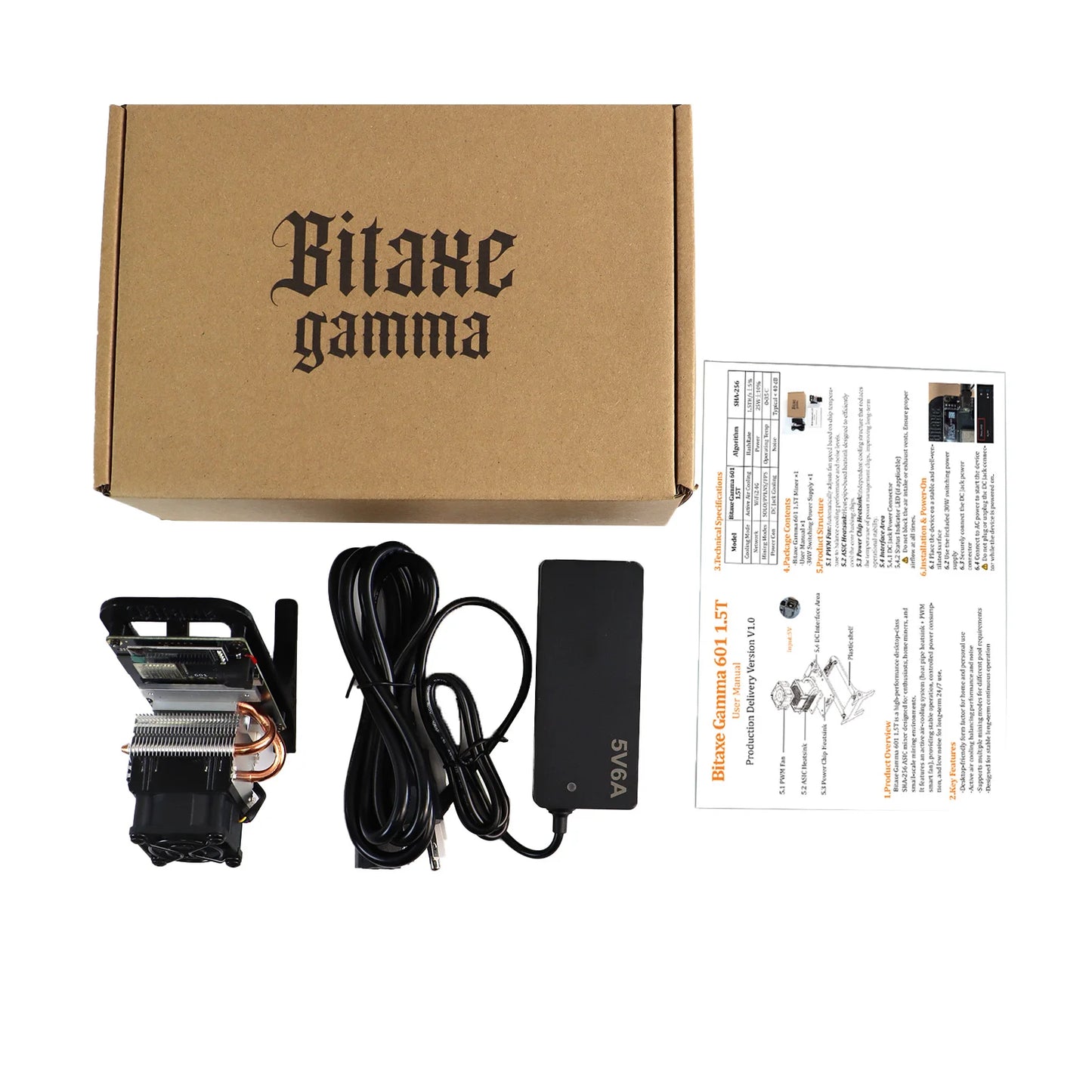 Bitaxe Gamma 601/602 1.5TH/S SHA256 Bitcoin Miner 18~25W Ultra Low Power Home Mining ASIC Crypto Mining Machine