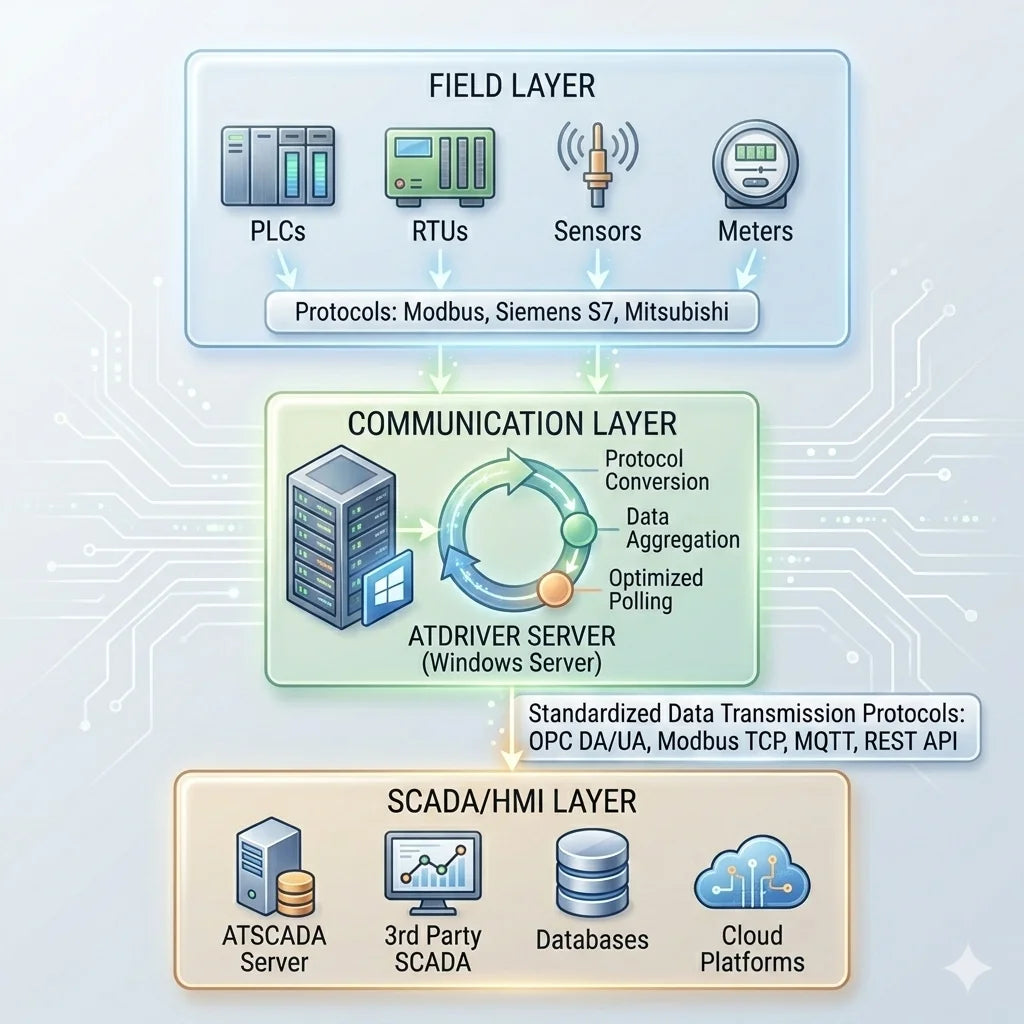 Industrial Data Integration Software & Free SCADA | ATDriver Server – OEM Available