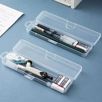1Pcs Eyebrow Pencil Tableware Chopsticks Makeup Brush Storage Box Transparent Portable Plastic Box Organizer Multifunctional