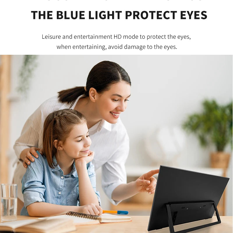Touch Portable Monitor 14inch 72% NTSC,95%SRGB 300cd/m2 IPS Expand Screen Laptop Type-C HDMI-Compatible