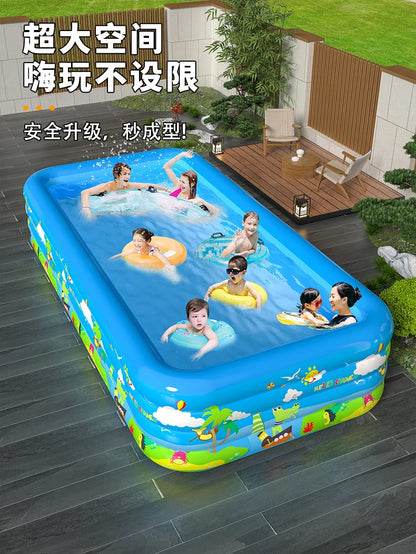 Large Foldable Inflatable Swimming Pool for Kids Adults Baby Family Indoor Outdoor Backyard Thickened Durable Summer Fun Pool