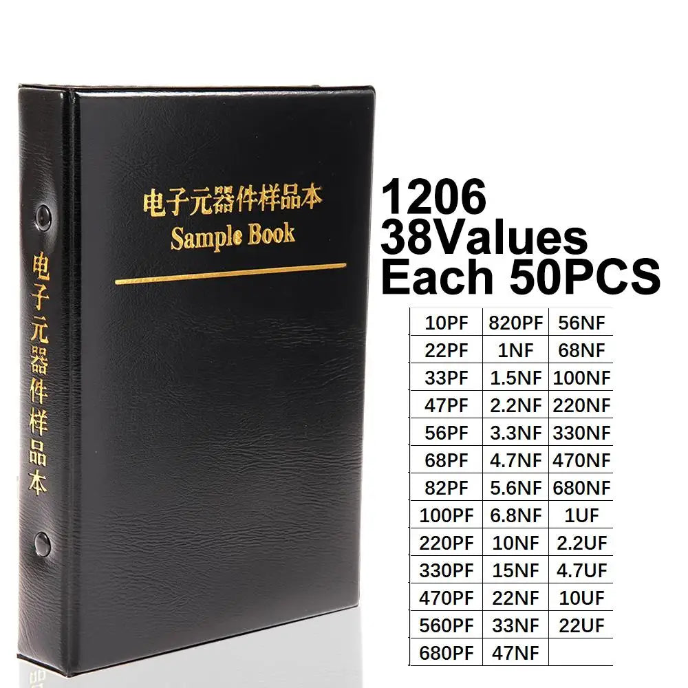 Transistor triode KitCapacitors Kit SMD Capacitor Sample Book 0201 0402 0603 0805 1206 Assortment Pack DIY(50Value/80Value ect.)