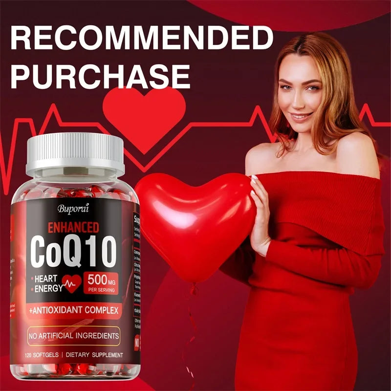 CoQ10 Supplement - Super Absorption, Antioxidant, Good for Heart Health and Energy Production, Coenzyme Q10 Vitamin