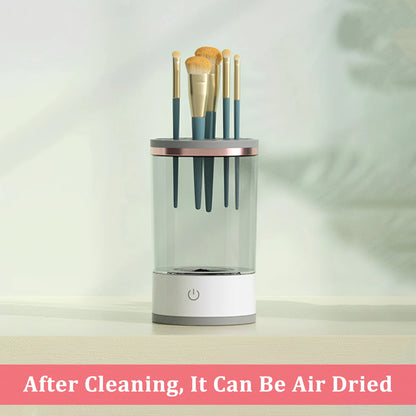 USB Powered Brush Washer & Dryer - Odorless Battery-Free Makeup Cleaner, Plug-and-Play Essential Beauty Accessory