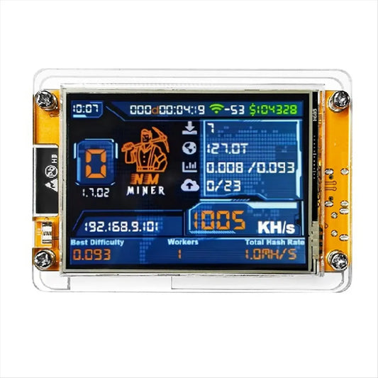 NMMiner NerdMiner V2 Hashrate 1000KH/S ESP32 2.8 Inch Smart Display Crypto Solo Lottery Bitcoin ESP32-2432S028R DROOM