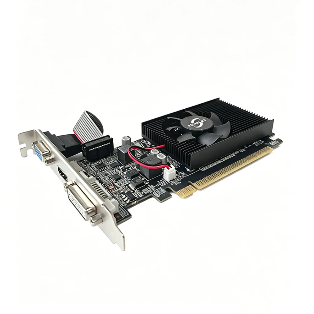GT610 2GB DDR3 GPU 64bit PCI Express x16 Video Card HDMI DVI VGA Low Profile Graphics Card for Office PC