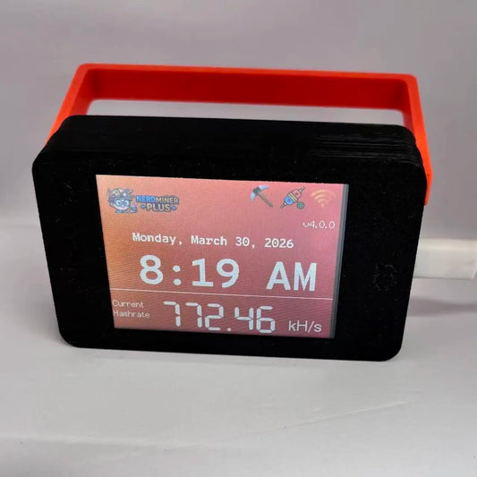 NMMINER NerdMiner Plus V4.0.0 + Nerd Bitcoin Miner 700+ KH/s 2.8" touch display, built on white ESP32-2432028R-PLUS