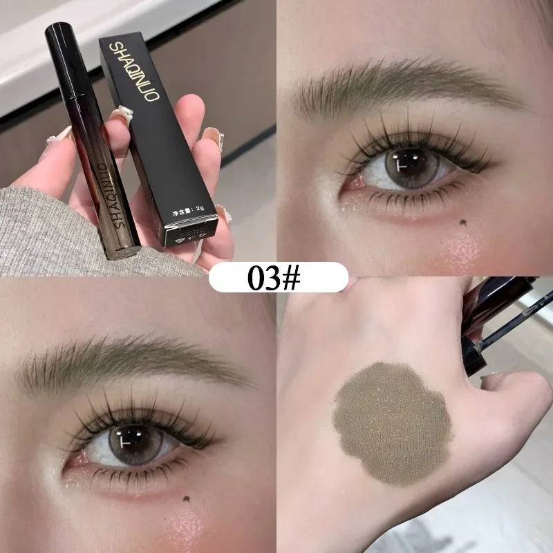 Natural Dyeing Eyebrow Cream Waterproof Berry Pink Brown Tint Eyebrow Mascara Eyes Makeup Long-lasting Brow Enhacer Gel Cosmetic