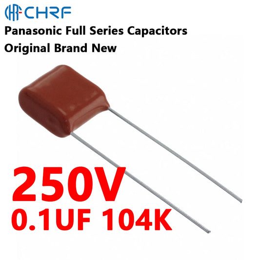 Panasonic ThinFilm Capacitors ECQE2104KF 250V 0.1UF 104K Polypropylene Film Capacitor CBB Capacitors