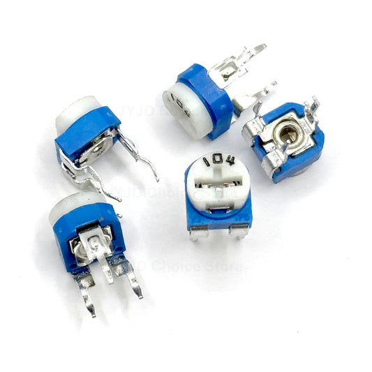 65PCS Trimmer Potentiometer RM065 Adjustable Resistance 100R~1M Potentiometers 1K 5K 10K 20K 50K 100K 500K 1M Variable Resistors