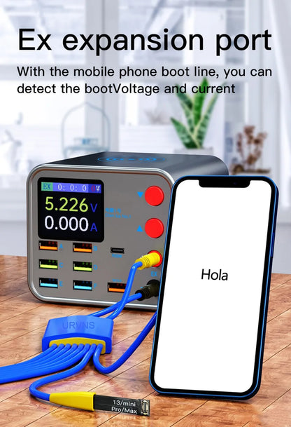 Multifunction 8-port Charger for Mobile Phonewith Short Circuit Repair Function Smart Wireless Fast Charging Tool