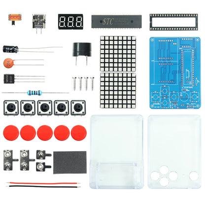 DIY Kit Electronic Pixel Game Console LED Dot Matrix Digital Tube Display STC15F2K60S2 MCU Double-Sided PCB DIY Soldering Kit