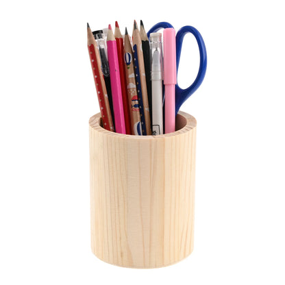 Wooden stationery storage box for pens, pencil cases, office pen holders, makeup brush containers, stationery supplies,