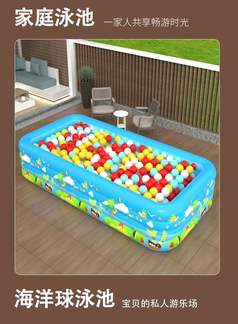 Large Foldable Inflatable Swimming Pool for Kids Adults Baby Family Indoor Outdoor Backyard Thickened Durable Summer Fun Pool