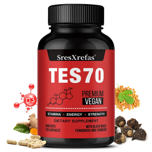 Fenugreek Supplement Capsules, with Turmeric, Black Maca, Endurance, Energy, Strength Support, Improves Mood, Overall Health