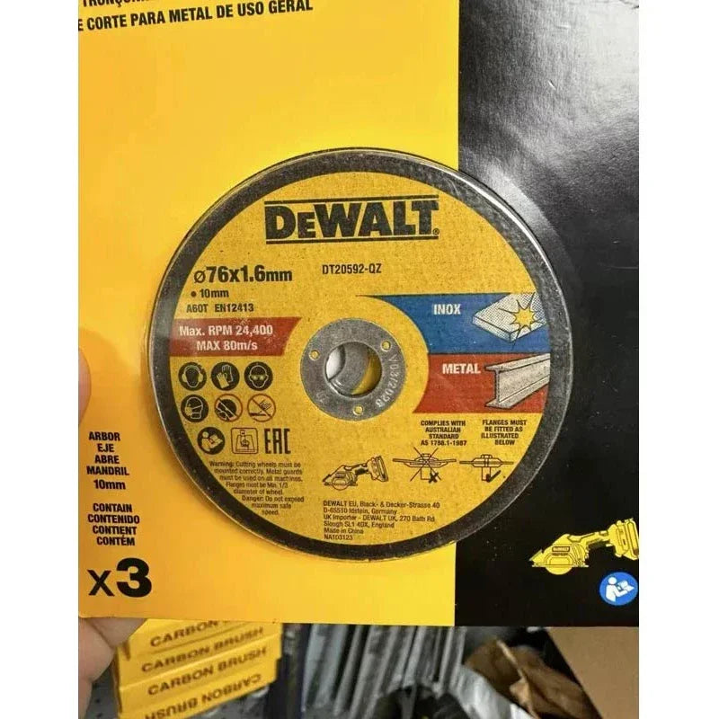 DEWALT 76mm INOX Bonded Abrasive Cutting Disc Cutting Multi-Mat Cutting Disc Electric Tools Parts (3 Pack) DT20592-QZ