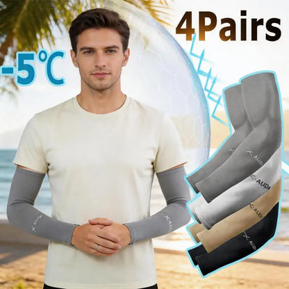 Summer Cooling Arm Sleeves Flexible Design Moisture-wicking Function