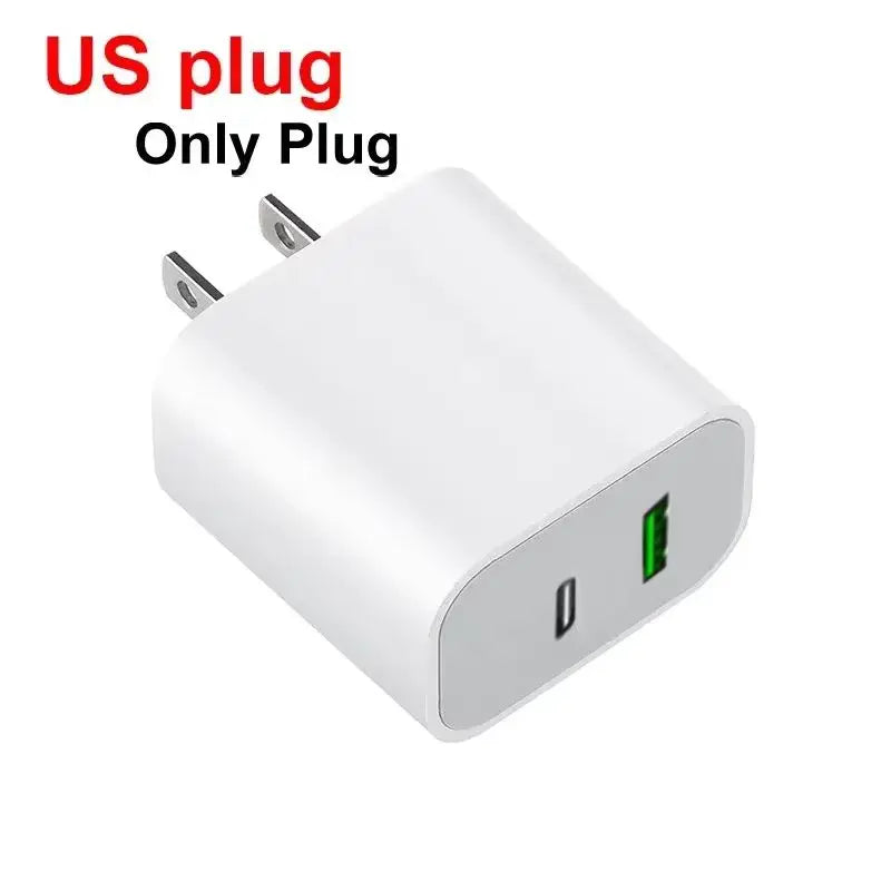 For iPhone Fast Charger 20w+20w Wall Type C Charging Cable Mobile Phone Compatible For IPhone 14 13 12 11 Pro Max XR XS X 7 8