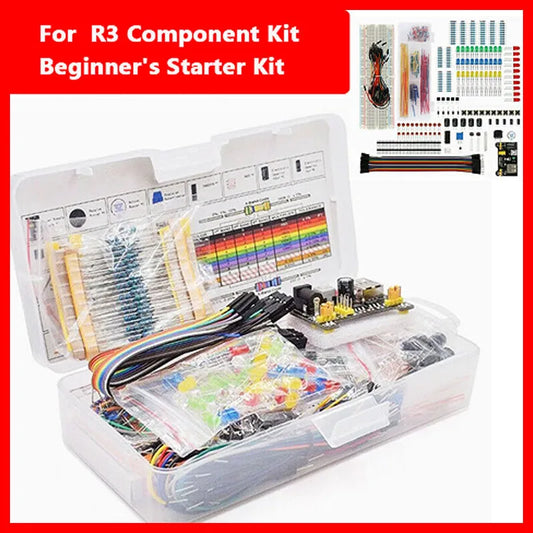 Electronic Components Electrolytic Capacitor Resistor, LED 830 Hole Breadboard Kit, UNO R Component Pack, Beginner Start