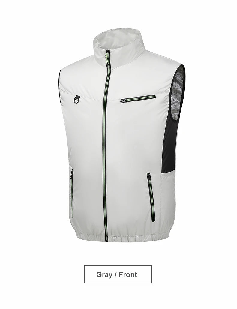 Summer Cool Vest Wearable Cooling Fan Vest Air-conditioned Clothes USB Cooling For Outdoor Work Fishing Vest Camping Clothing
