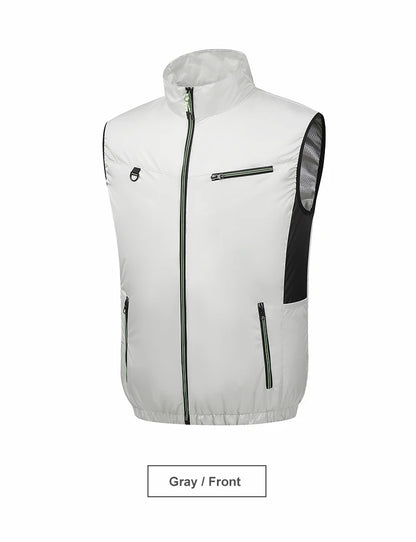 Summer Cool Vest Wearable Cooling Fan Vest Air-conditioned Clothes USB Cooling For Outdoor Work Fishing Vest Camping Clothing