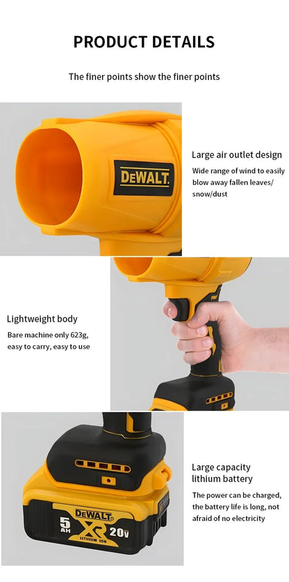 Dewalt 30000RPM Cordless Blower Electric Turbine Household Dust Collector Portable Rechargeable Dust Removal 20V Power Tools
