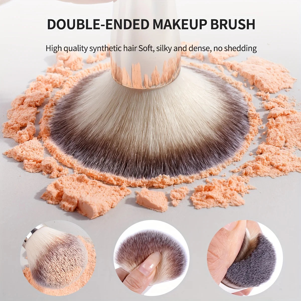 20-Piece Professional Makeup Brushes Set, Metal Handle Wand With Velvet Pouch, Soft Foundation, Eyeshadow, Eyebrow, Blending, Hi