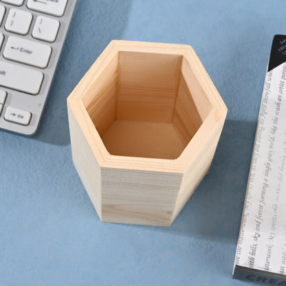 Wooden stationery storage box for pens, pencil cases, office pen holders, makeup brush containers, stationery supplies,