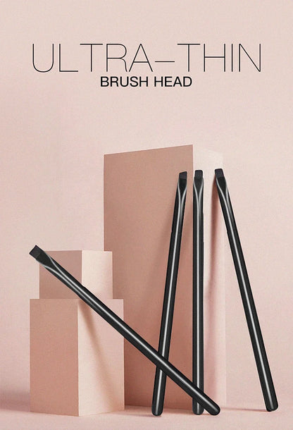 4pcs Blade Makeup Brushes Angled Thin Eyebrow Brush Flat Fine Eyeliner Brush Professional Liner Brow Make Up Tools