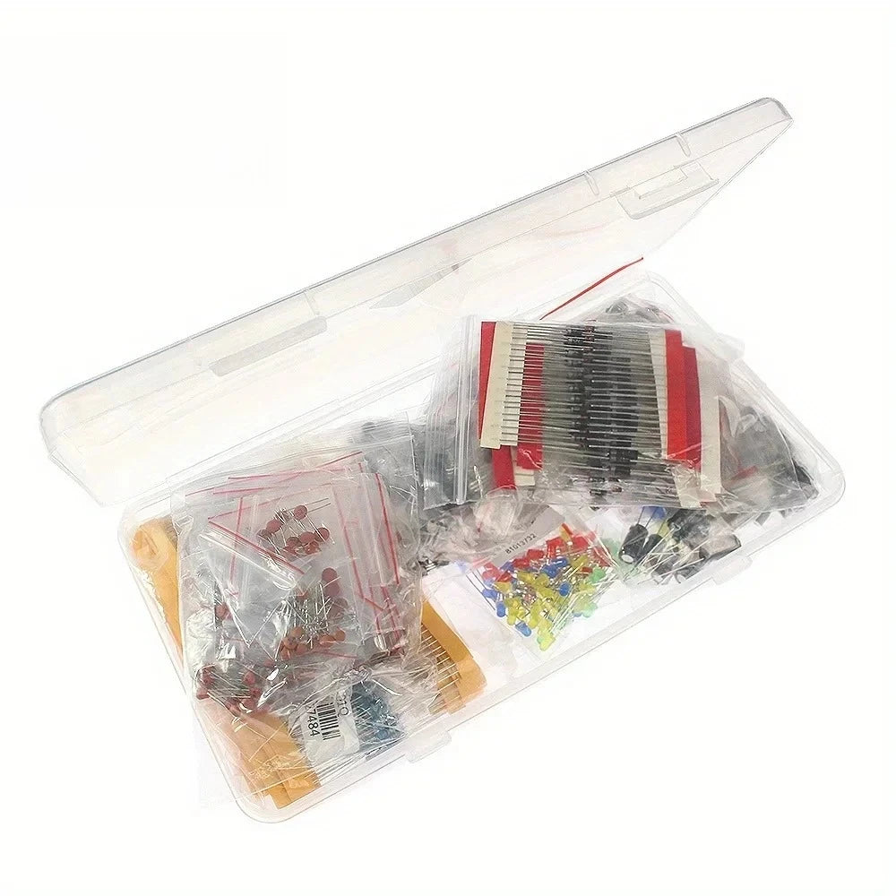 Transistor Kits LED Diodes 3mm 5mm Resistor Assorted Set Capacitors Kit J02D J02E J02J J02B J01I J01H U01Q