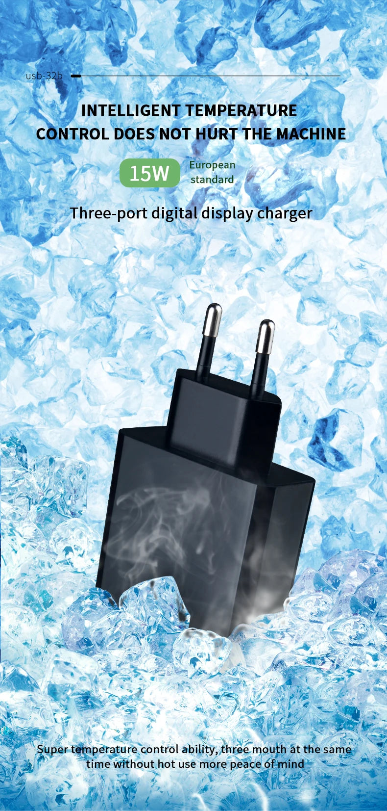 3.4A USB Charger Digital Display Fast Charging Quick Charge 3.0 Mobile Phone Chargers Adapter For iPhone Samsung Xiaomi Huawei