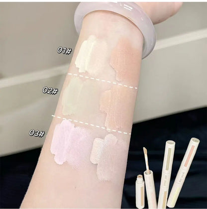 Dual End Concealer Stick Pink Liquid Brightening Contour Pen Correcting Penfor Under Eye & Face Sculpting Full Coverage Makeup