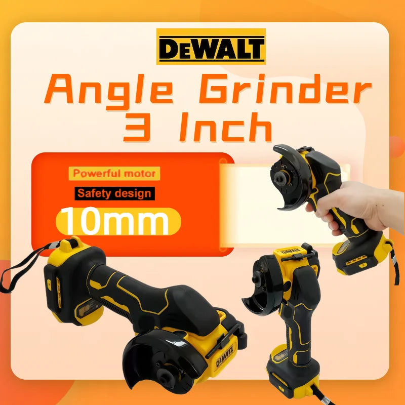 DEWALT Mini 3 Inch Polishing Grinding Machine Cordless Angle Grinder Electric Cutting Power Tools