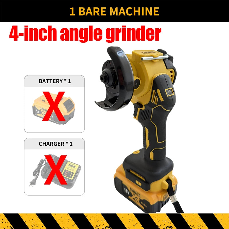 DeWALT Cordless 4 Inch Brushless Digital Display Angle Grinder Polishing Grinding Machine Electric Cutting Tools 20V 18V Battery