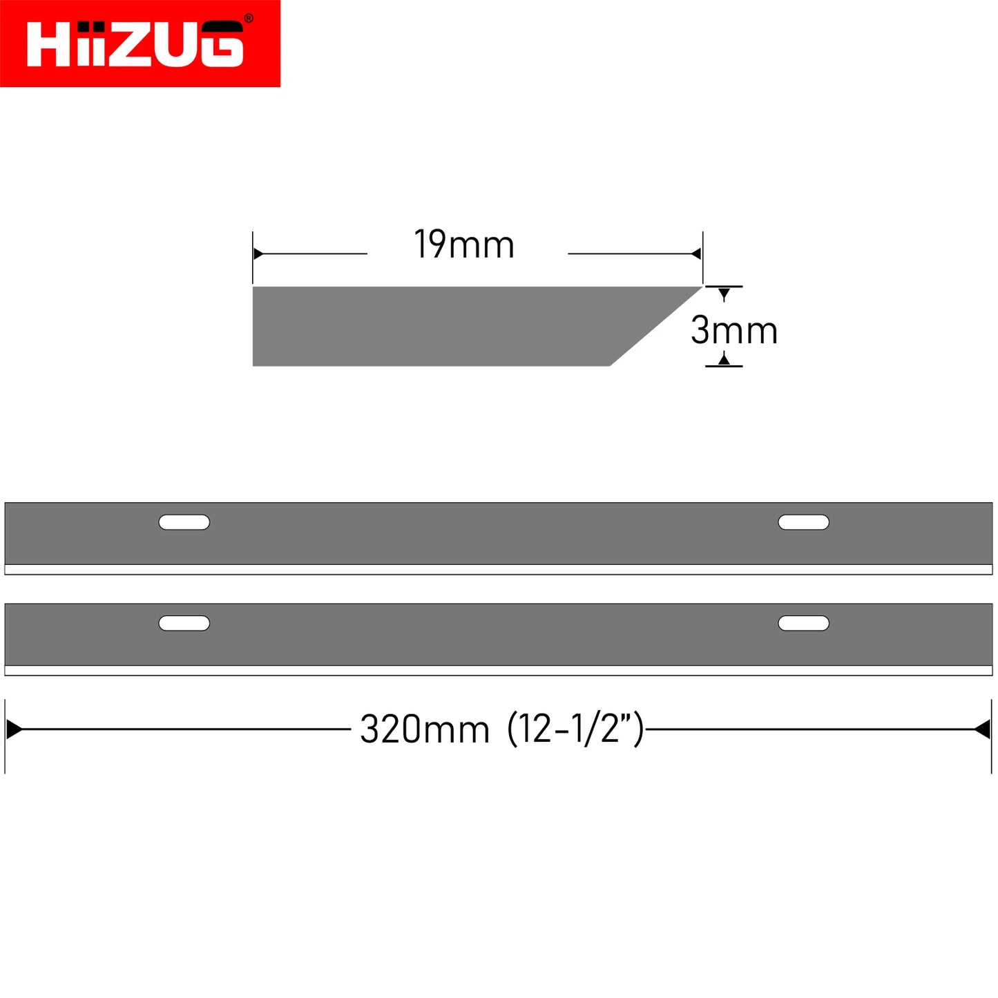 DW733 Planer blades 320mm Planer Knives for DeWalt DW733 Thicknesser Planer Jointer Knives DeWalt Tools 320mm×19mm×3mm HSS 2pcs