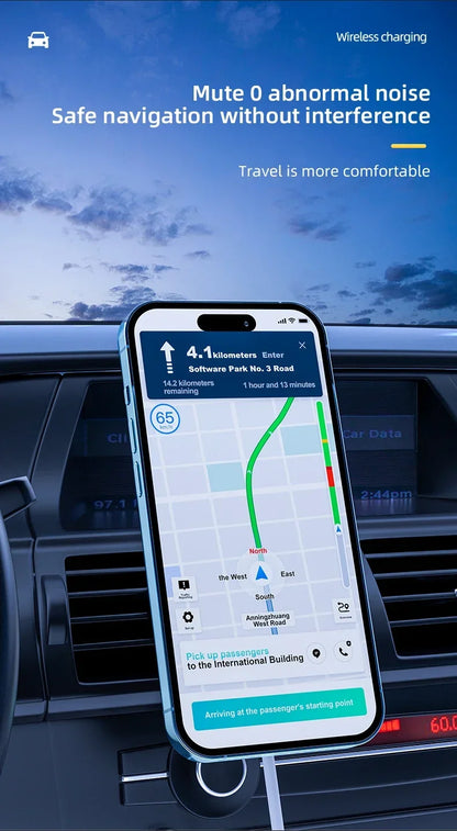 Car Air Outlet Wireless Charger Phone Stand For Magsafe iPhone 16 15 14 13 12 Pro Max Air Vent Cell Magnet Fast Charging Station